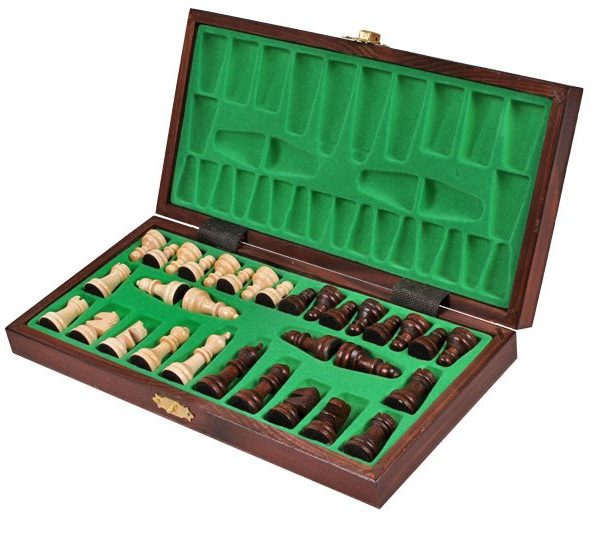 wooden school chess set