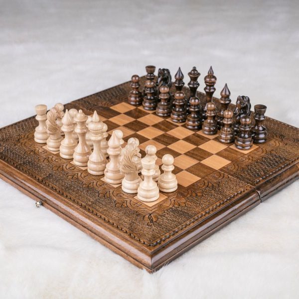 Backgammon and Chess Set Bronze