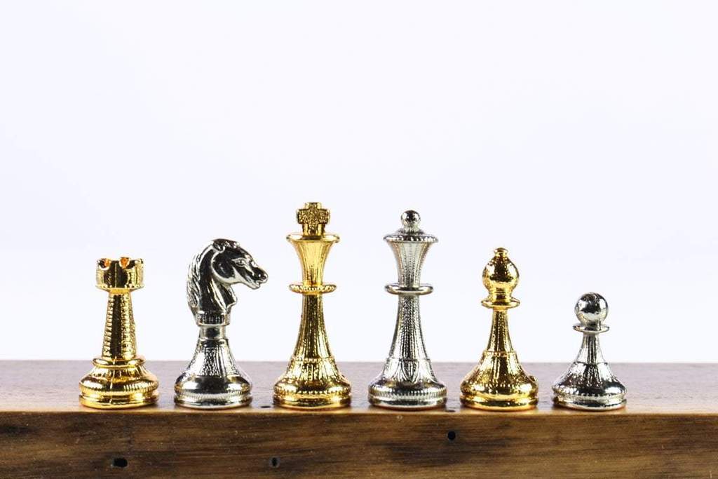 65M Metal Flowered Chessmen