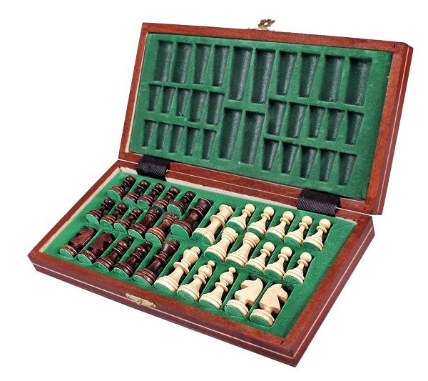 handmade magnetic wooden chess set