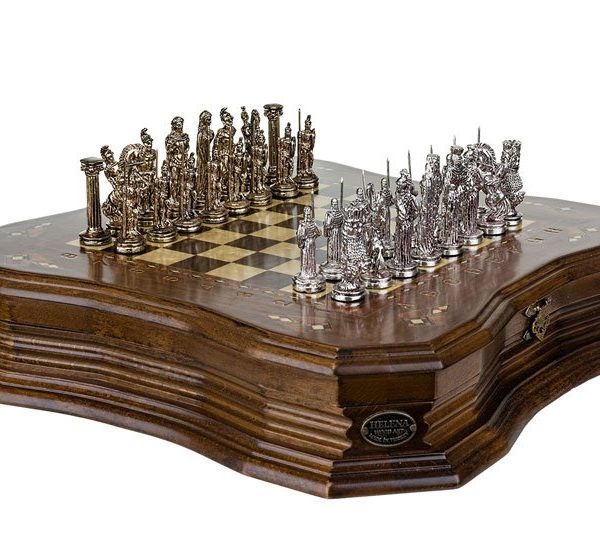 Chess Set Antique Walnut
